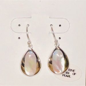 Genuine mother of pearl and Sterling silver earrings